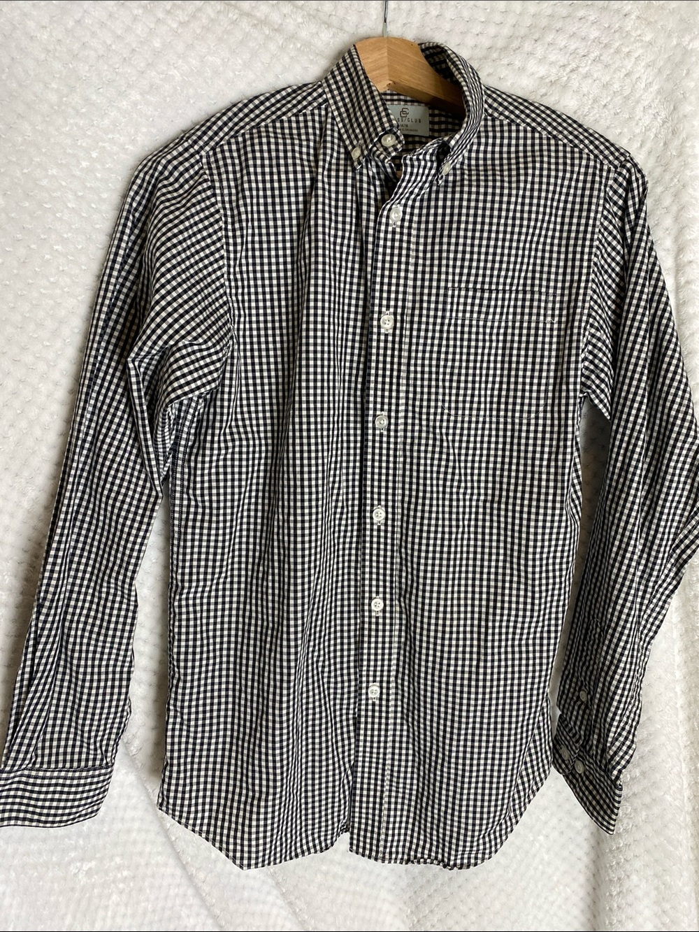 Class Club Black & White Gingham Button-Down Shirt